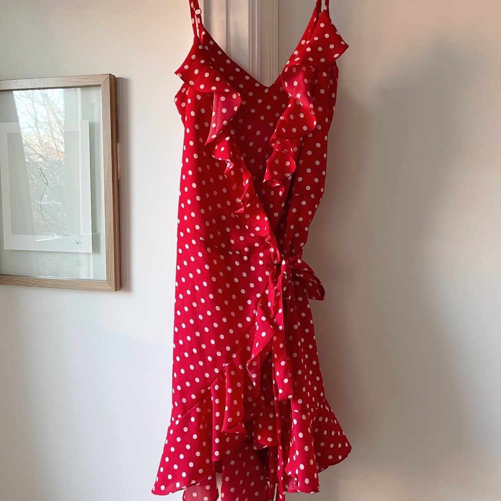 ASOS Red and White Polka Dot Mini Dress
